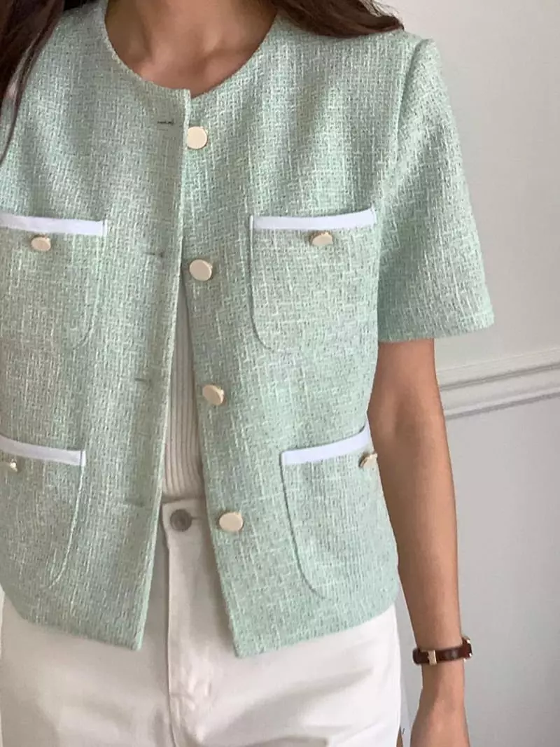 Tacit - Korean Women Fashion - #momslook - Mini Jacket