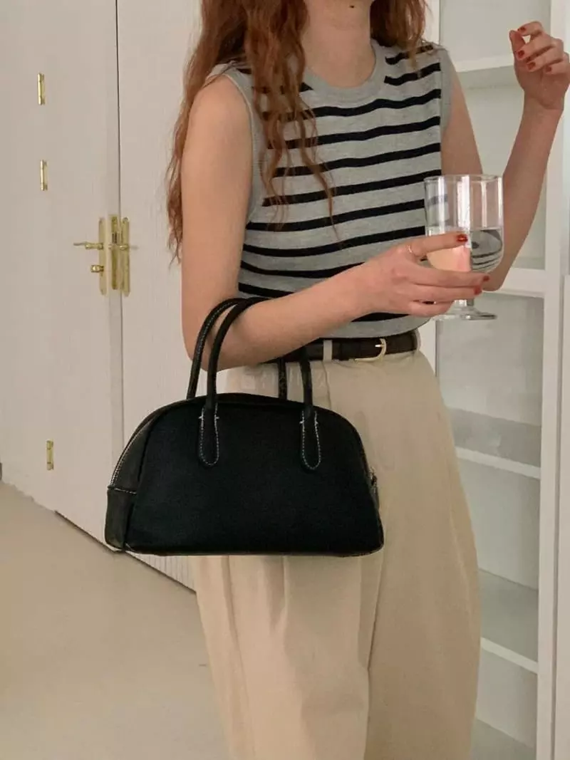 Tacit - Korean Women Fashion - #momslook - Stripes Sleeveless Knit - 3