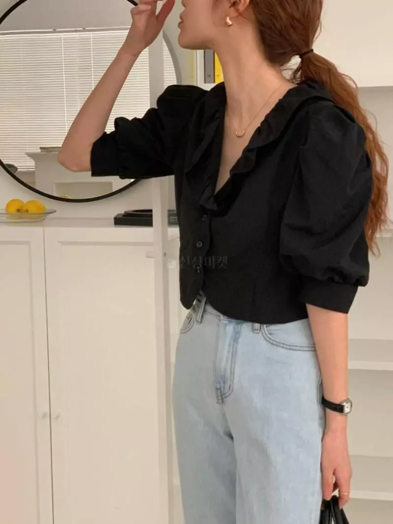 Tacit - Korean Women Fashion - #restrostyle - The Frill Blouse - 3