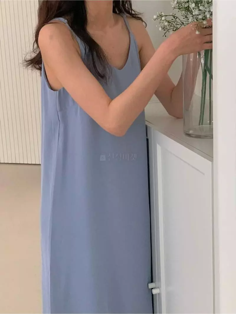 Tacit - Korean Women Fashion - #shopsmall - String Sleeveless One-piece - 2