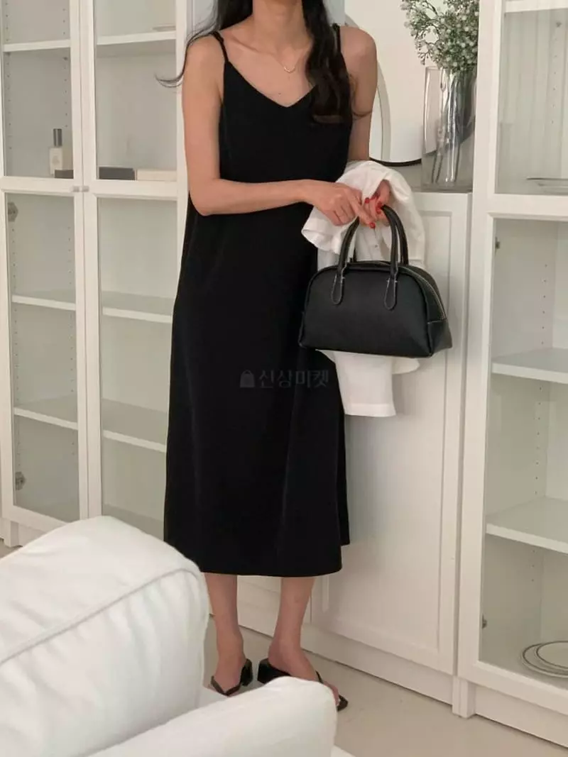 Tacit - Korean Women Fashion - #thatsdarling - String Sleeveless One-piece - 4