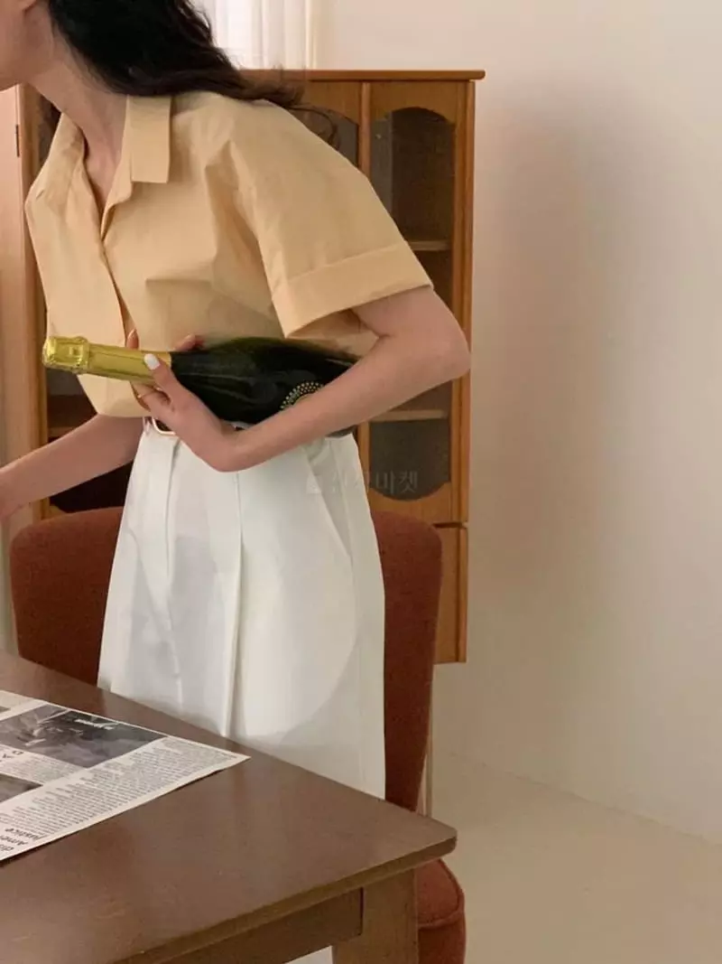 Tacit - Korean Women Fashion - #momslook - Crop Shirt - 4