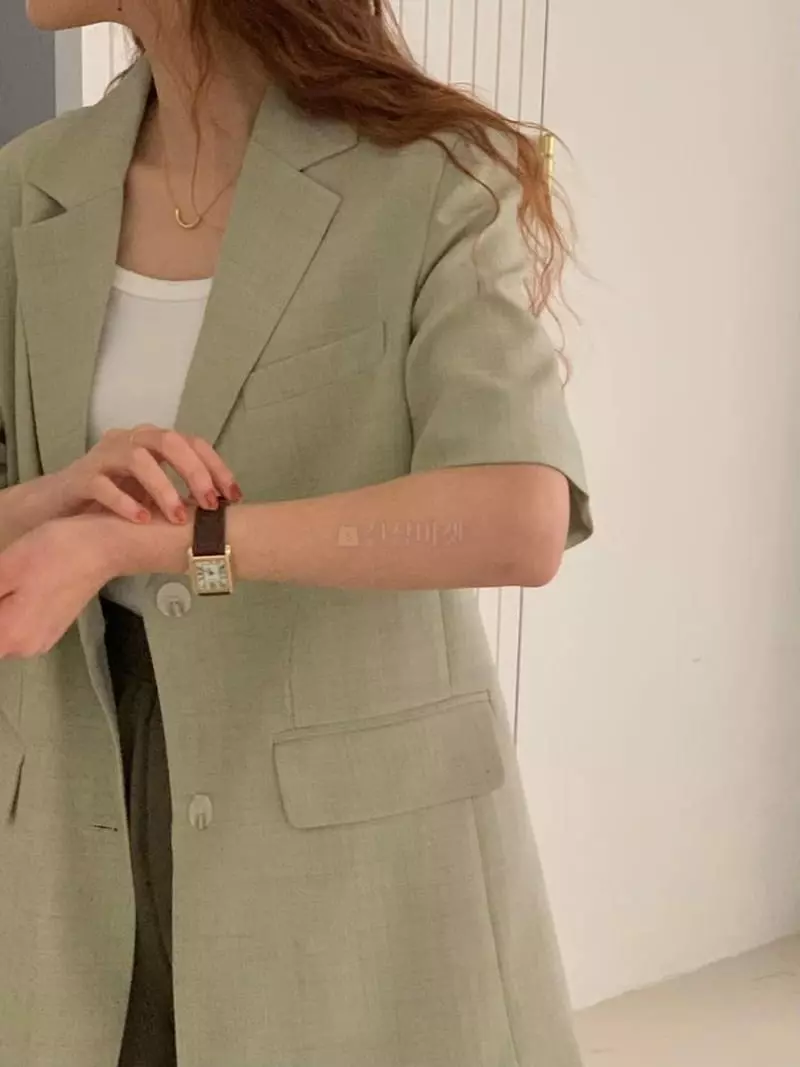 Tacit - Korean Women Fashion - #womensfashion - Short Sleeves Jacket - 3