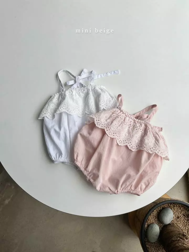The Beige - Korean Baby Fashion - #babyootd - Lace String Bodysuit - 2