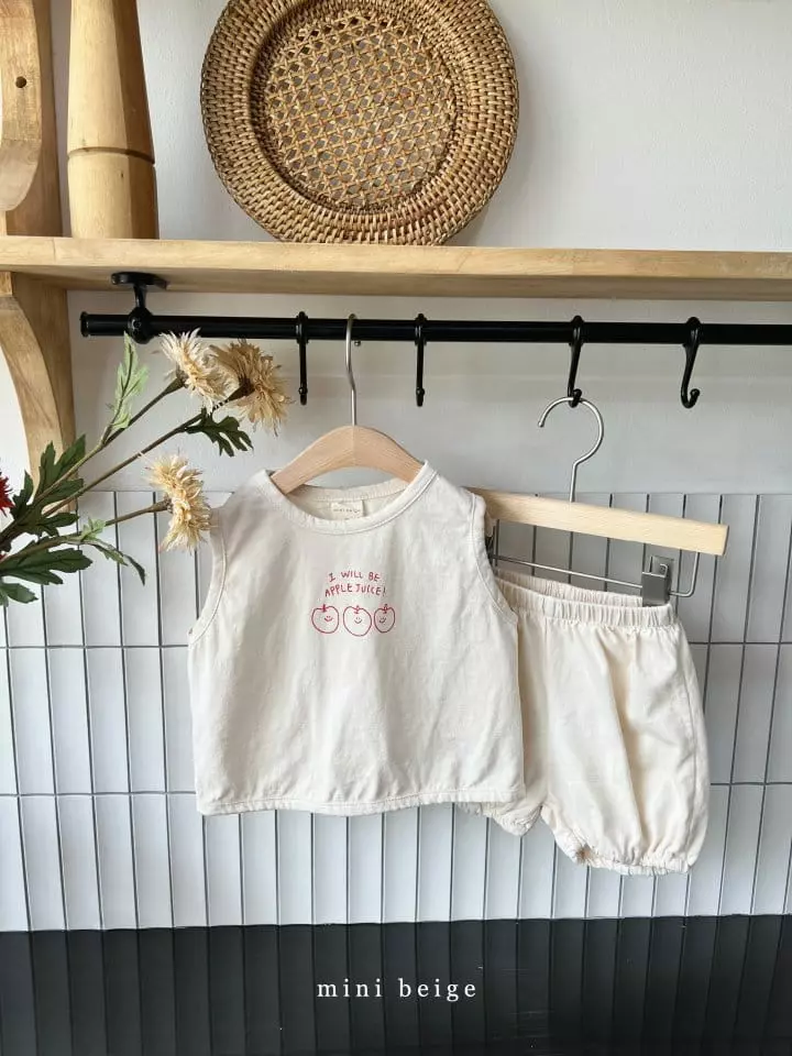 The Beige - Korean Baby Fashion - #babyoutfit - Apple Paint Top Bottom Set - 2
