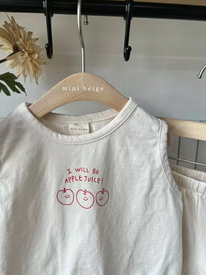 The Beige - Korean Baby Fashion - #babyoutfit - Apple Paint Top Bottom Set - 3
