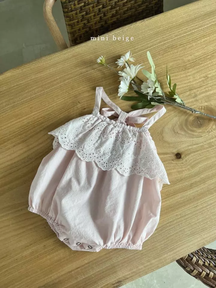 The Beige - Korean Baby Fashion - #babyoutfit - Lace String Bodysuit - 3