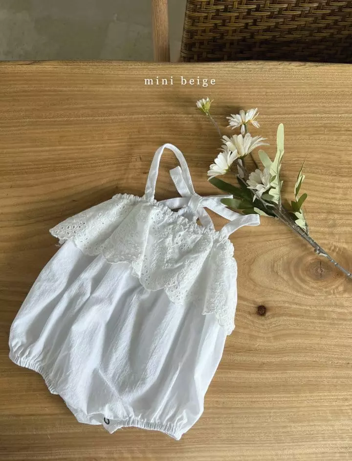 The Beige - Korean Baby Fashion - #babyoutfit - Lace String Bodysuit - 4