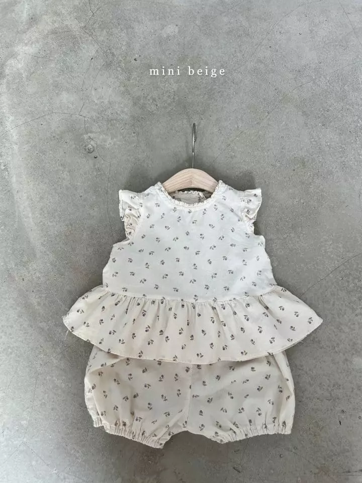 The Beige - Korean Baby Fashion - #babywear - Frill Pumpkin Top Bottom Set - 3
