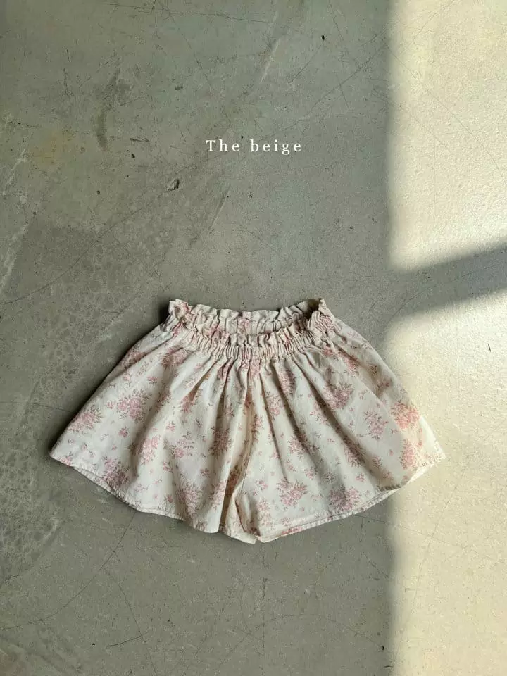 The Beige - Korean Children Fashion - #designkidswear - Flower Skirt Pants - 3