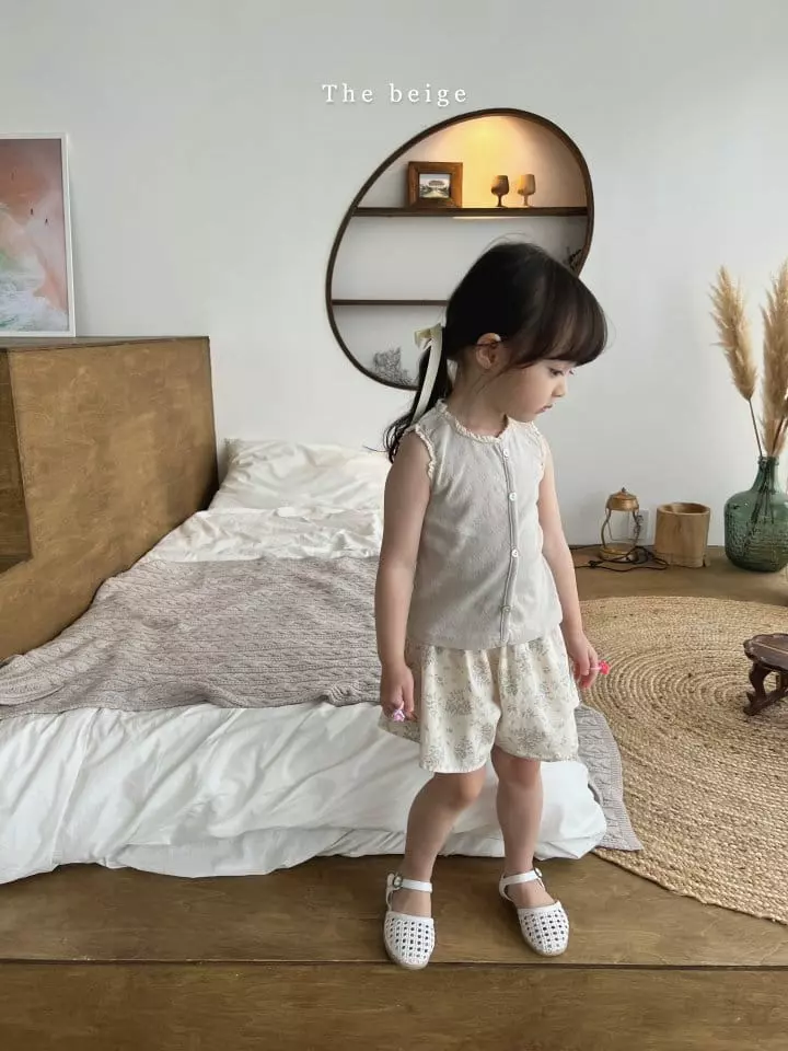 The Beige - Korean Children Fashion - #designkidswear - Flower Skirt Pants - 4
