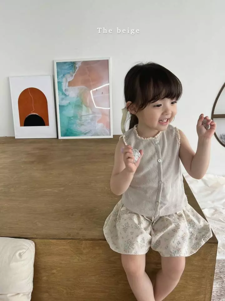 The Beige - Korean Children Fashion - #kidsshorts - Rib Lace Tee - 5
