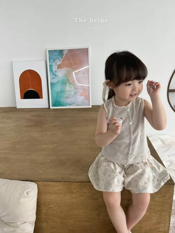 The Beige - Korean Children Fashion - #kidsstore - Flower Skirt Pants - 7