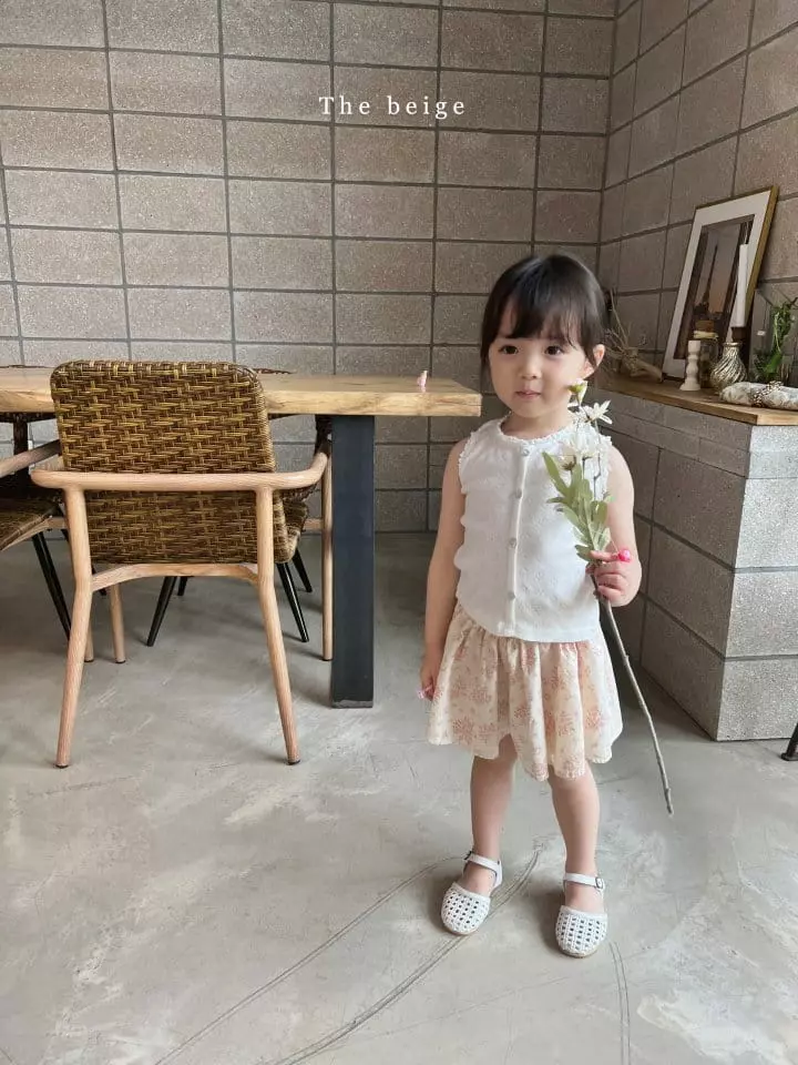 The Beige - Korean Children Fashion - #littlefashionista - Flower Skirt Pants - 10