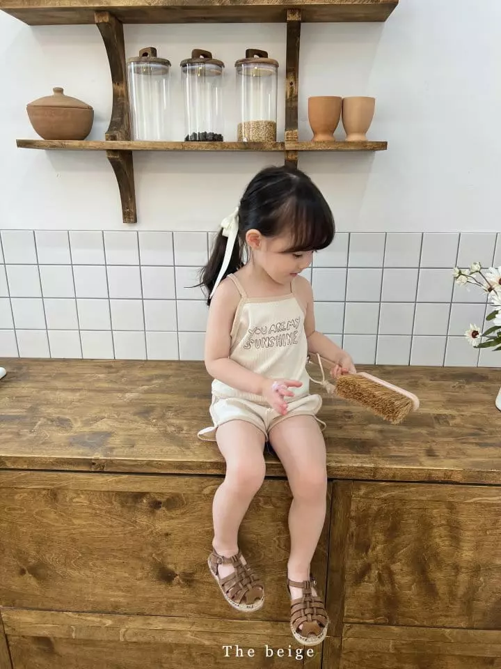 The Beige - Korean Children Fashion - #littlefashionista - Waffle Sleeveless Top Bottom Set - 7