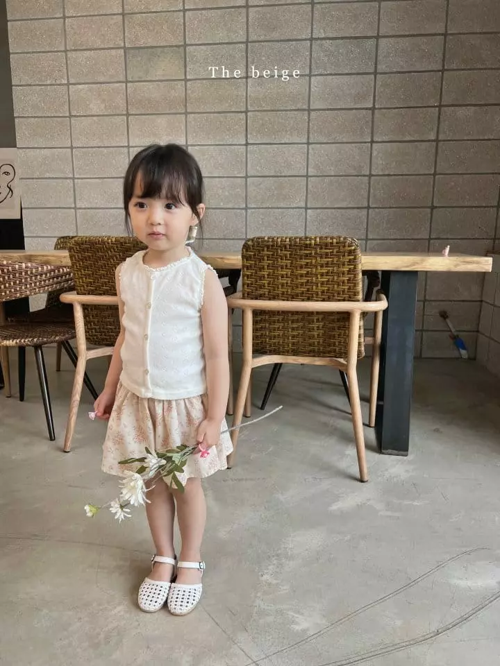 The Beige - Korean Children Fashion - #magicofchildhood - Flower Skirt Pants - 11