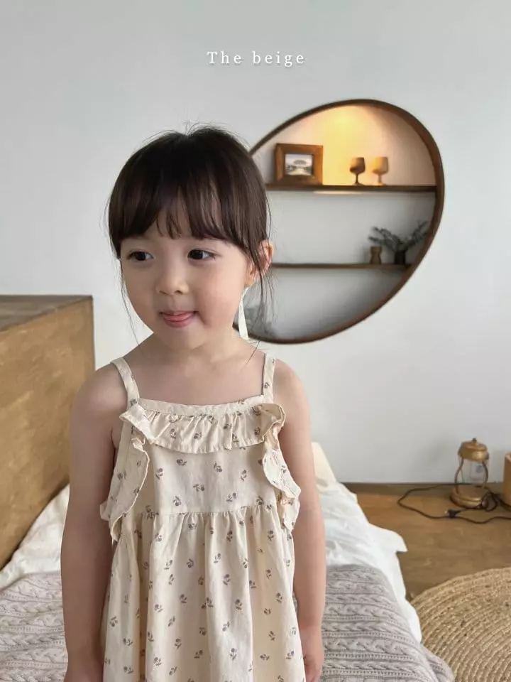 The Beige - Korean Children Fashion - #magicofchildhood - Frill String One-piece - 7