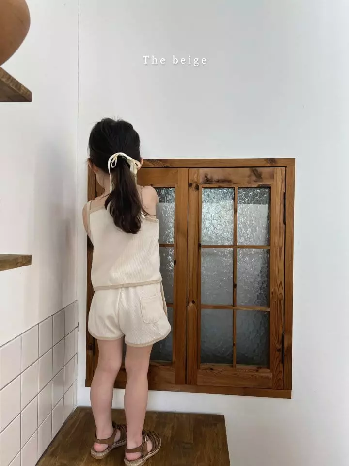 The Beige - Korean Children Fashion - #todddlerfashion - Waffle Sleeveless Top Bottom Set - 11