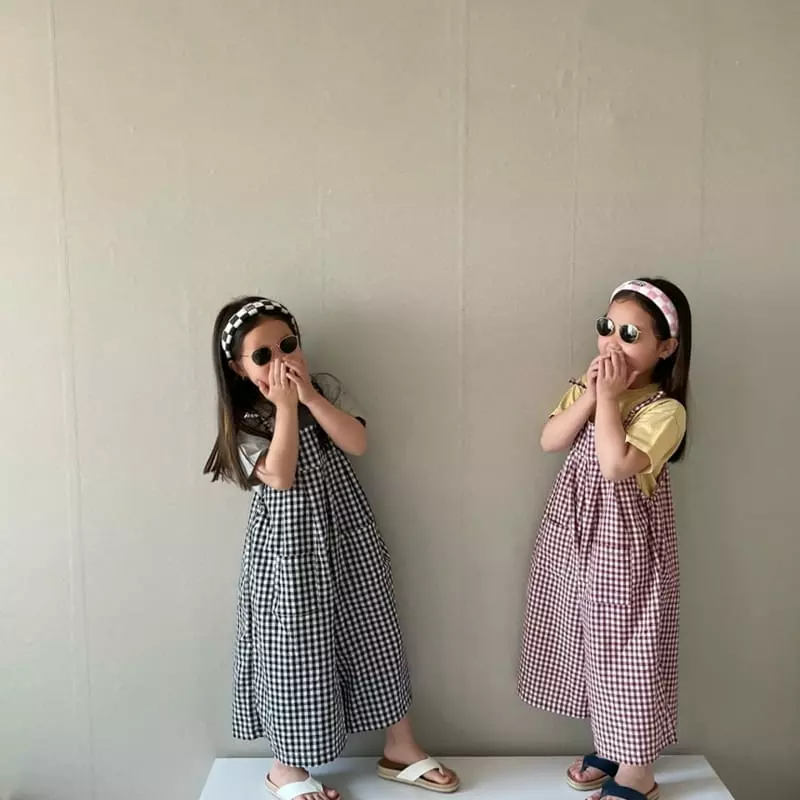 The Grey - Korean Children Fashion - #Kfashion4kids - Check Overalls - 10