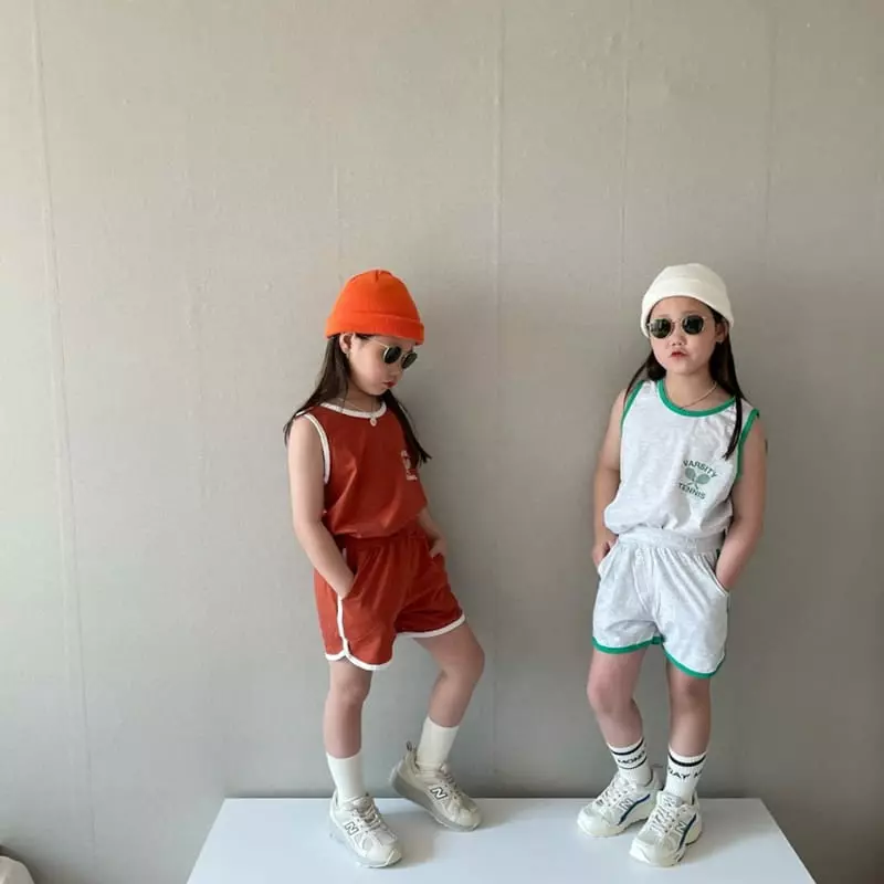 The Grey - Korean Children Fashion - #Kfashion4kids - Runner Top Bottom Set - 7