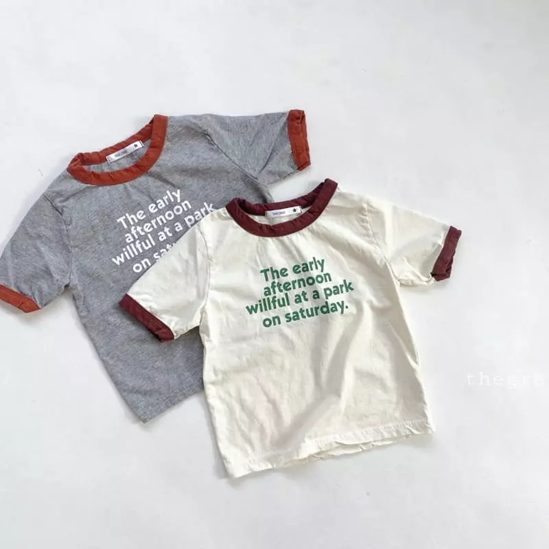 The Grey - Korean Children Fashion - #Kfashion4kids - Piping Point Tee - 11