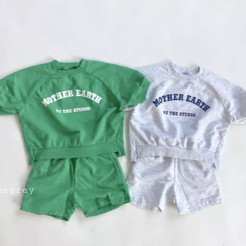 The Grey - Korean Children Fashion - #childofig - Half Half Top Bottom Set - 11