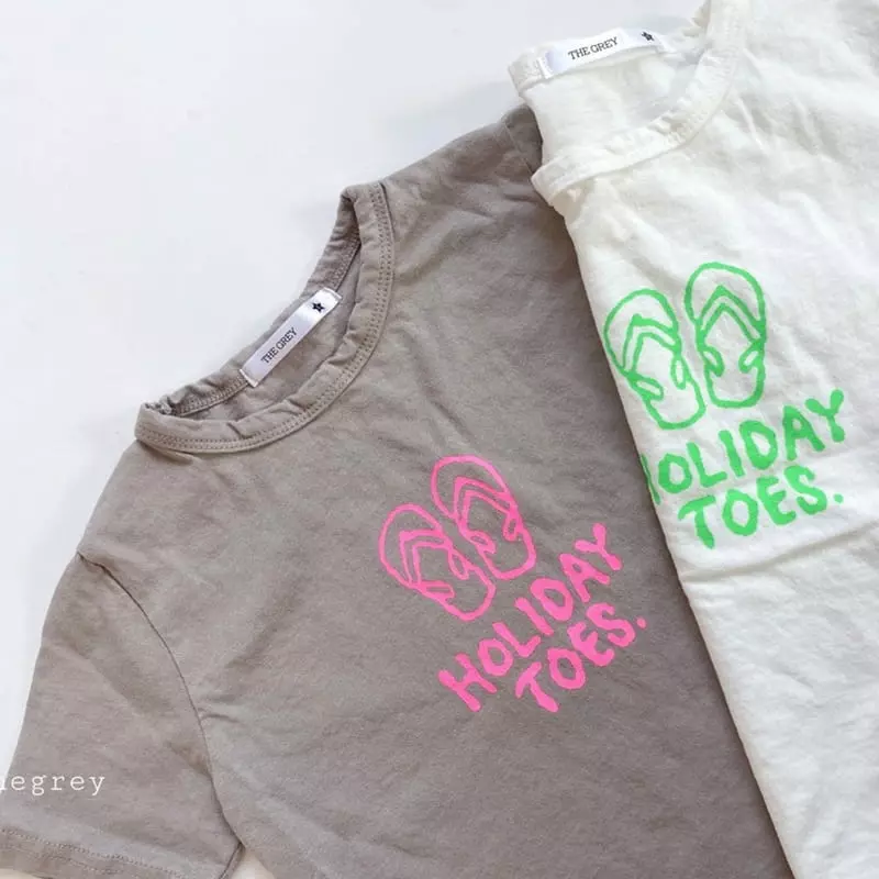 The Grey - Korean Children Fashion - #childofig - Terry Short Sleeves Tee - 8