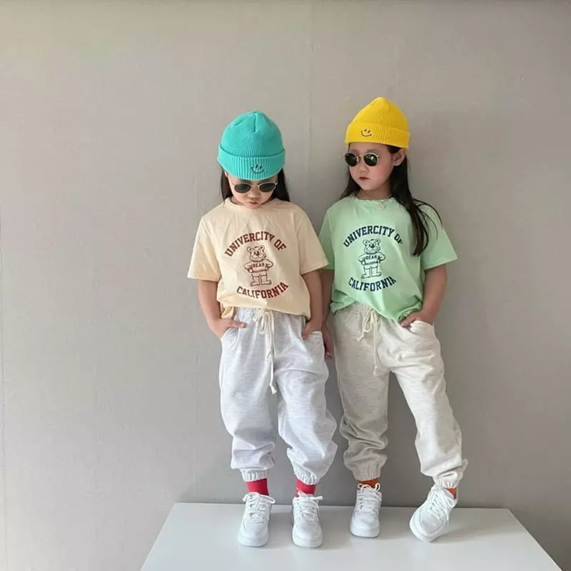 The Grey - Korean Children Fashion - #childofig - Bear Washing Tee - 2