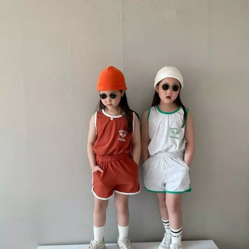The Grey - Korean Children Fashion - #designkidswear - Runner Top Bottom Set