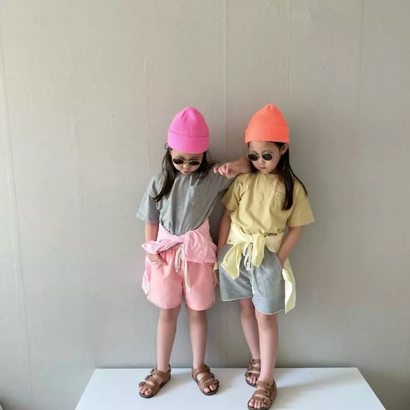 The Grey - Korean Children Fashion - #discoveringself - Pocket Washing Tee - 3