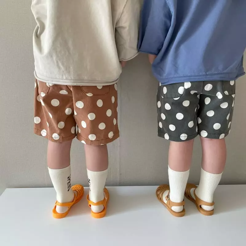 The Grey - Korean Children Fashion - #discoveringself - Dot Shorts - 4