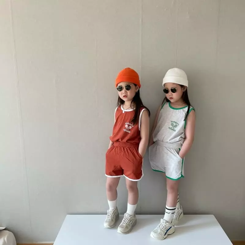 The Grey - Korean Children Fashion - #fashionkids - Runner Top Bottom Set - 3