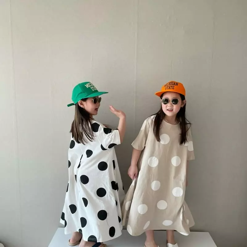 The Grey - Korean Children Fashion - #fashionkids - Dot One-piece - 3