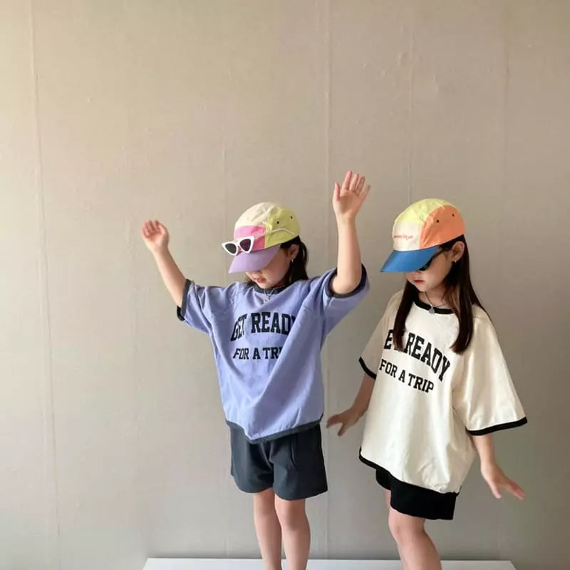 The Grey - Korean Children Fashion - #kidsshorts - Trip Top Bottom Set - 3