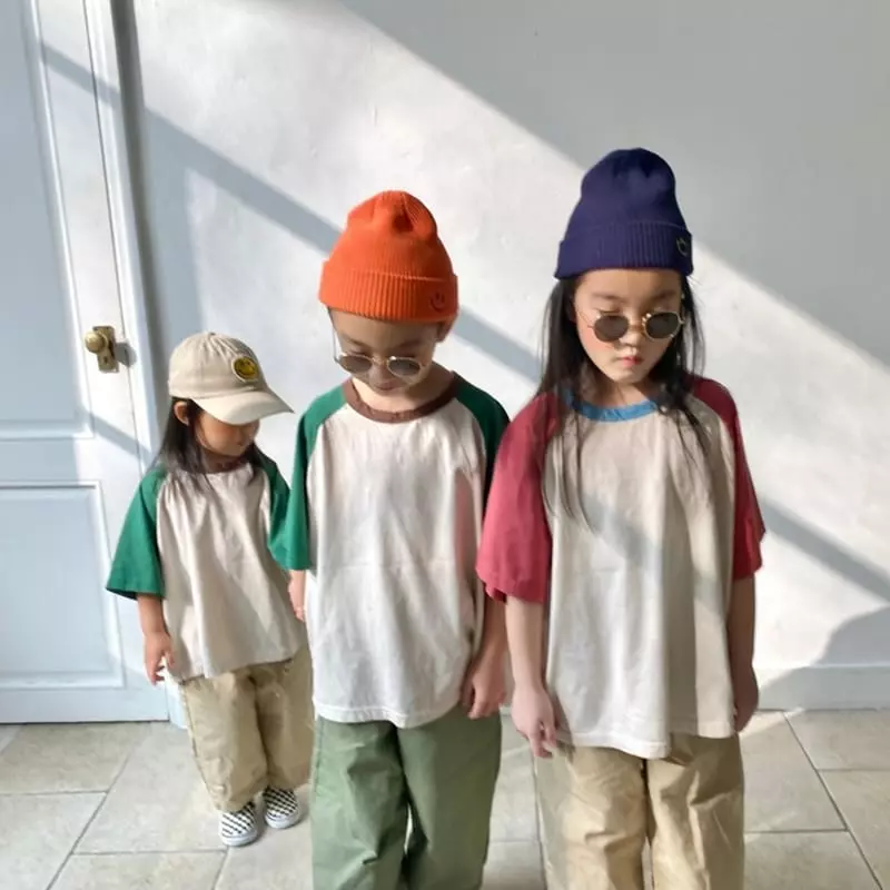 The Grey - Korean Children Fashion - #kidsshorts - Raglan Washing Tee - 12