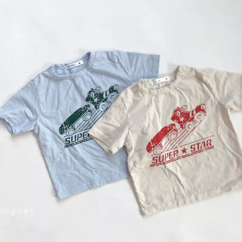 The Grey - Korean Children Fashion - #kidsshorts - Super Star Tee - 9
