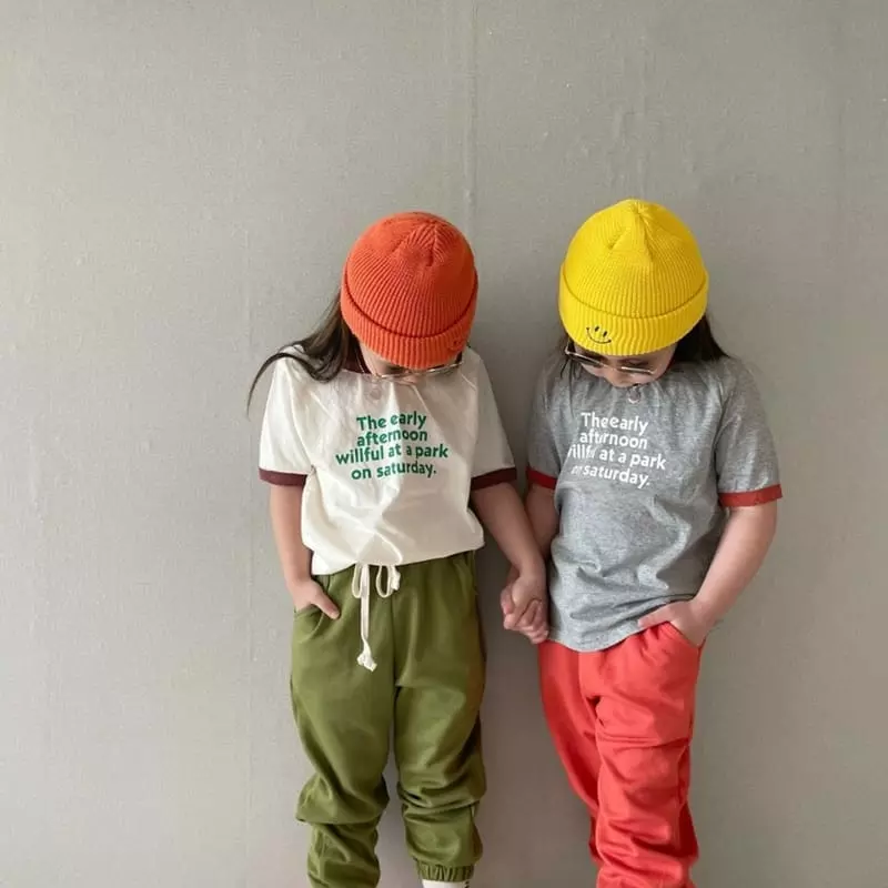 The Grey - Korean Children Fashion - #kidsshorts - Piping Point Tee - 8