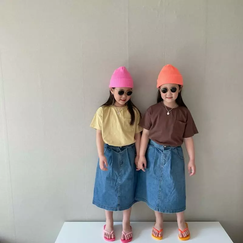 The Grey - Korean Children Fashion - #kidsshorts - Pappy Denim Skirt - 2