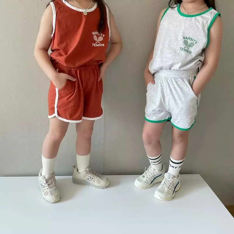 The Grey - Korean Children Fashion - #kidsstore - Runner Top Bottom Set - 5