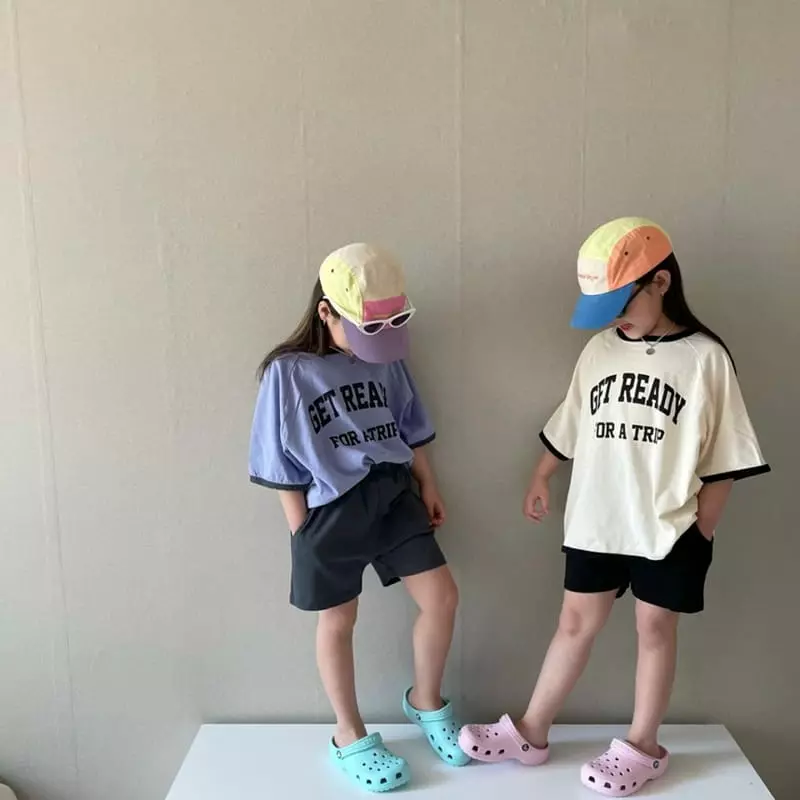 The Grey - Korean Children Fashion - #kidsshorts - Trip Top Bottom Set - 4