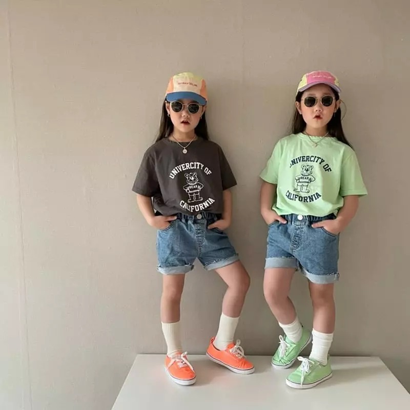 The Grey - Korean Children Fashion - #kidsstore - Bear Washing Tee - 8