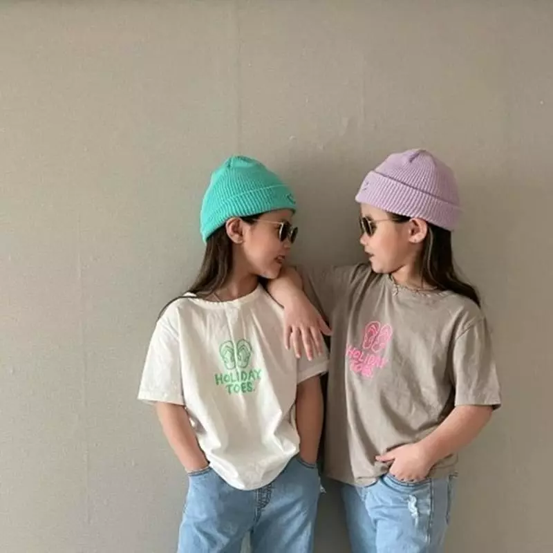 The Grey - Korean Children Fashion - #kidzfashiontrend - Terry Short Sleeves Tee