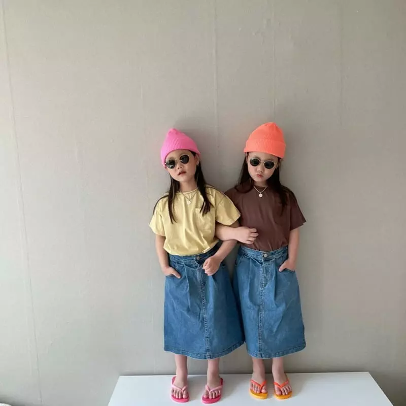 The Grey - Korean Children Fashion - #kidsstore - Pappy Denim Skirt - 4