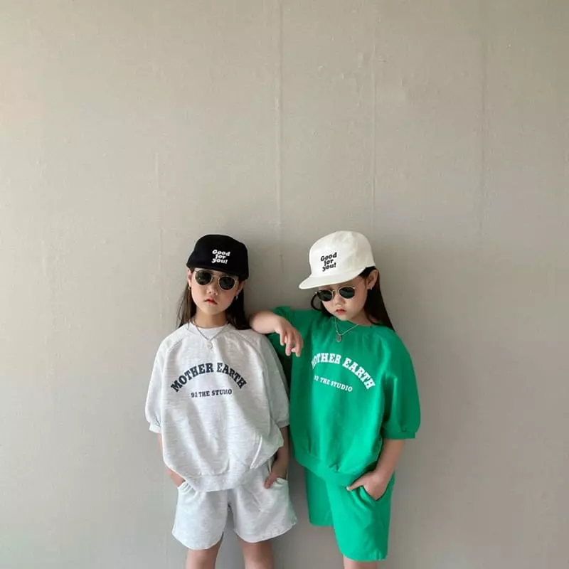 The Grey - Korean Children Fashion - #littlefashionista - Half Half Top Bottom Set - 6