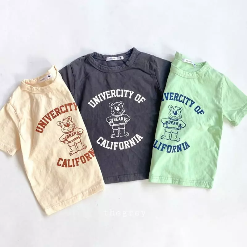 The Grey - Korean Children Fashion - #littlefashionista - Bear Washing Tee - 11
