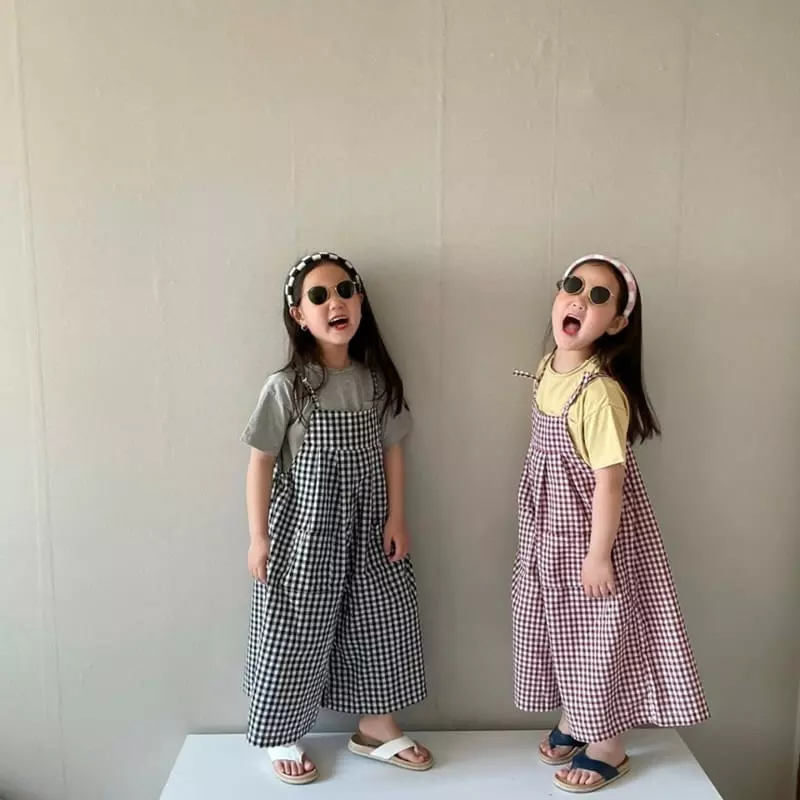 The Grey - Korean Children Fashion - #magicofchildhood - Check Overalls - 12