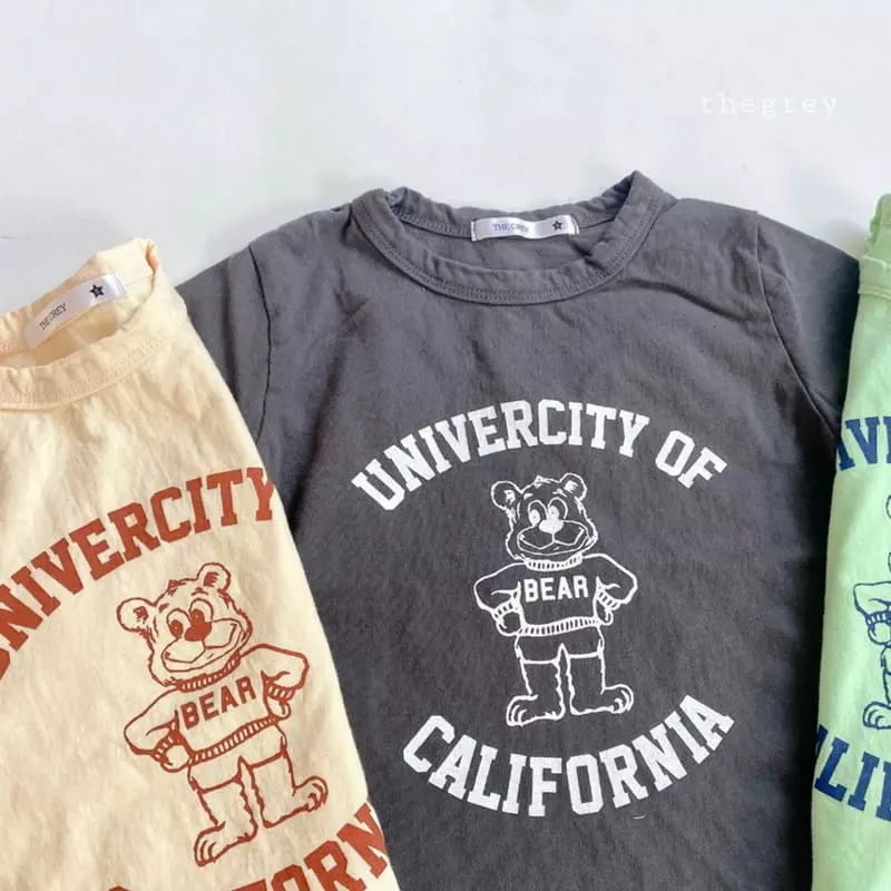 The Grey - Korean Children Fashion - #magicofchildhood - Bear Washing Tee - 12