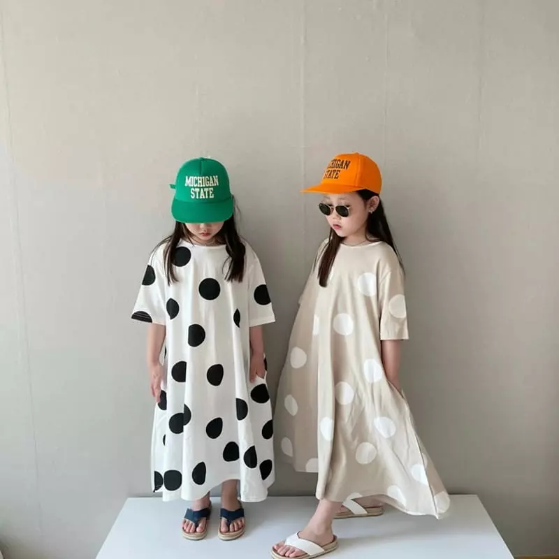 The Grey - Korean Children Fashion - #magicofchildhood - Dot One-piece - 9