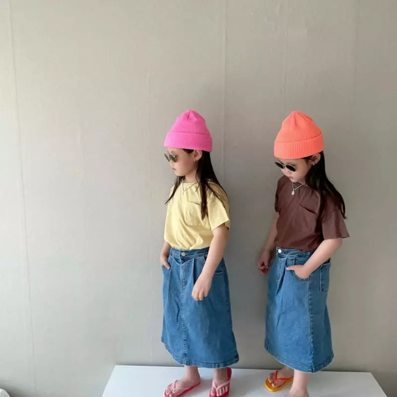 The Grey - Korean Children Fashion - #magicofchildhood - Pappy Denim Skirt - 7