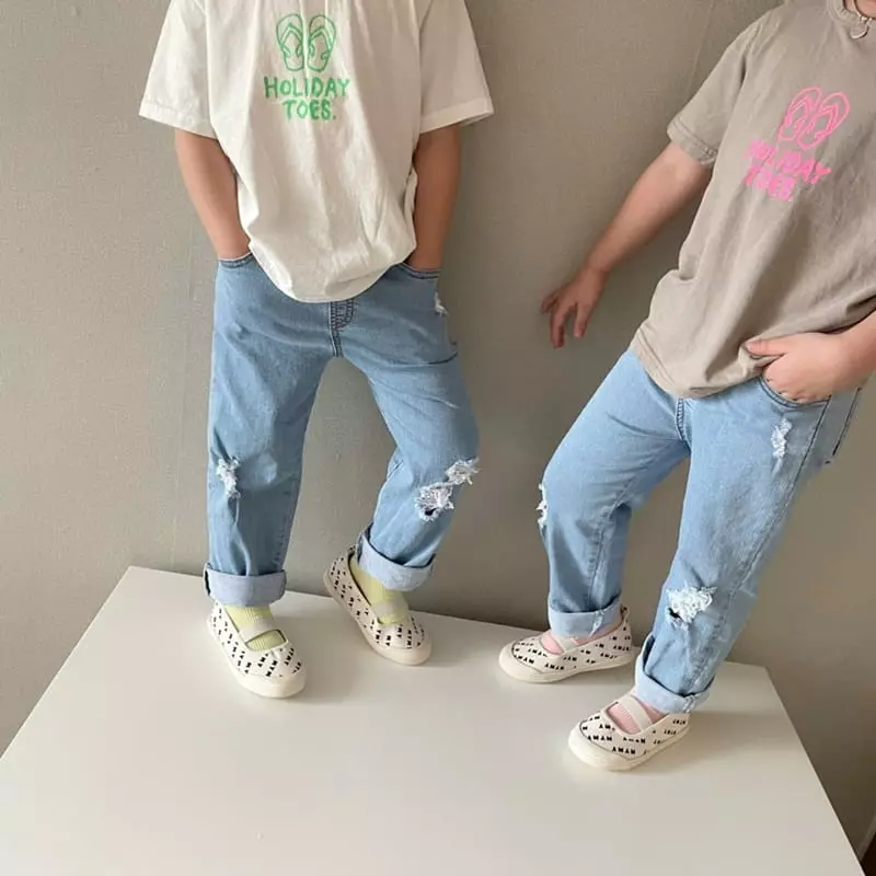 The Grey - Korean Children Fashion - #minifashionista - Terry Short Sleeves Tee - 5